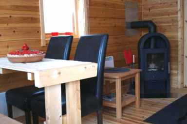 Inside Myrkulla Lodge: Wood-fired oven
