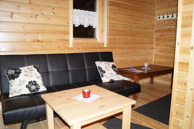 Inside Myrkulla Lodge: Seating accommodation