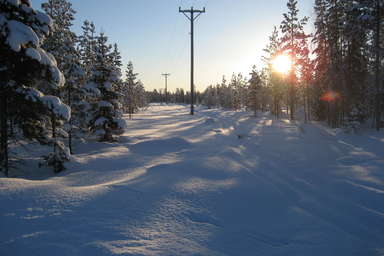 Myrkulla Lodge in wintertime