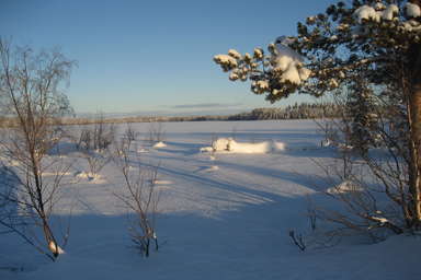 Myrkulla Lodge in wintertime