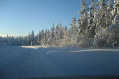 Myrkulla Lodge in wintertime